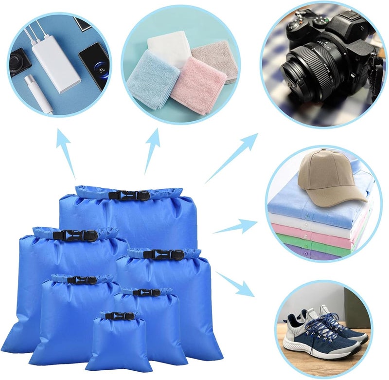 ILZAR Store 6PCS Dry Bags Waterproof, Lightweight Dry Bags for Kayaking Waterproof，Outdoor Waterproof Bag for Kayaking Hiking Boating Camping - Image 5